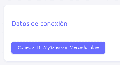 Sección datos de conexión