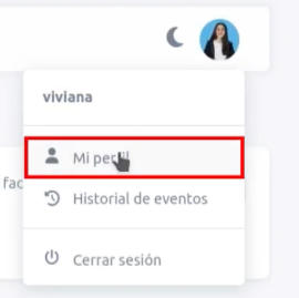 Sección Mi Perfil