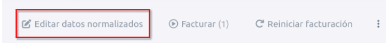 Botón Editar datos normalizados