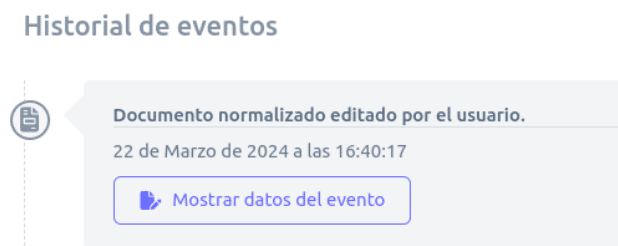 Historial de eventos
