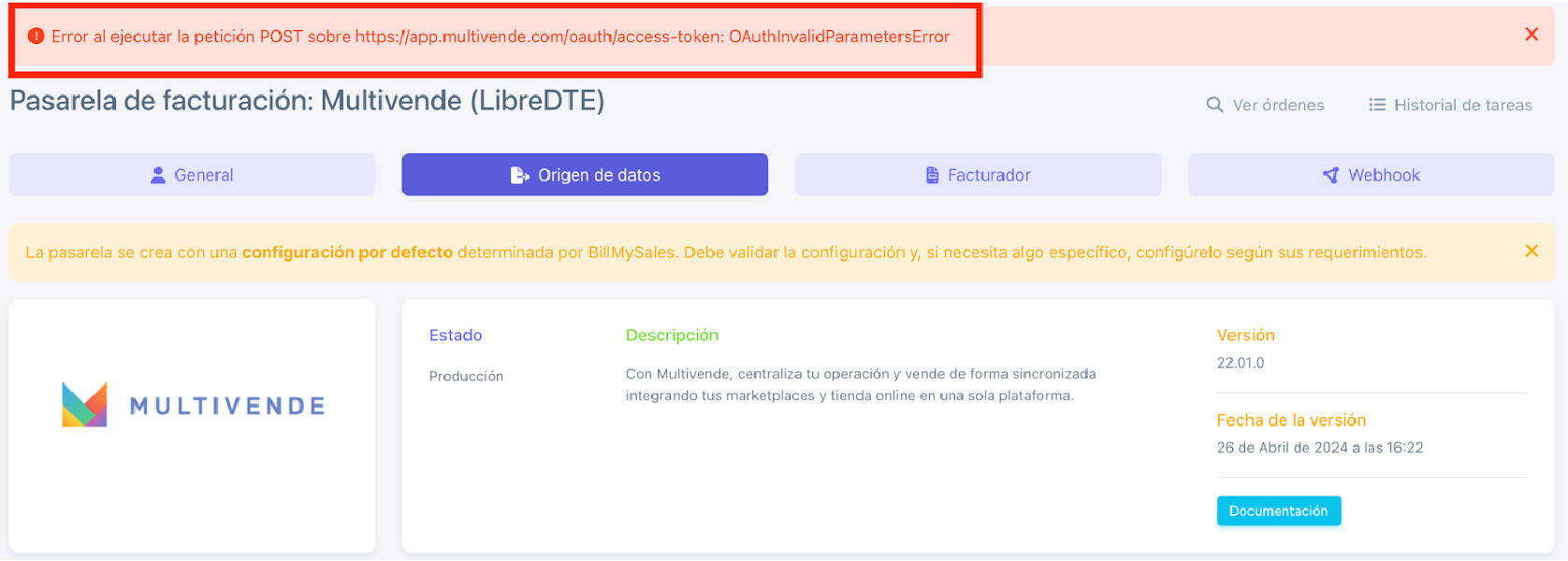 Error Multivende
