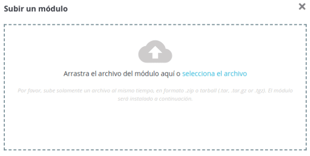 Subir un módulo