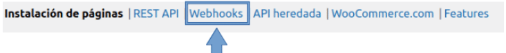 Opción Webhooks