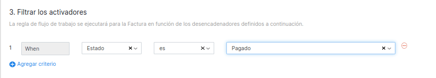 Filtros de activadores